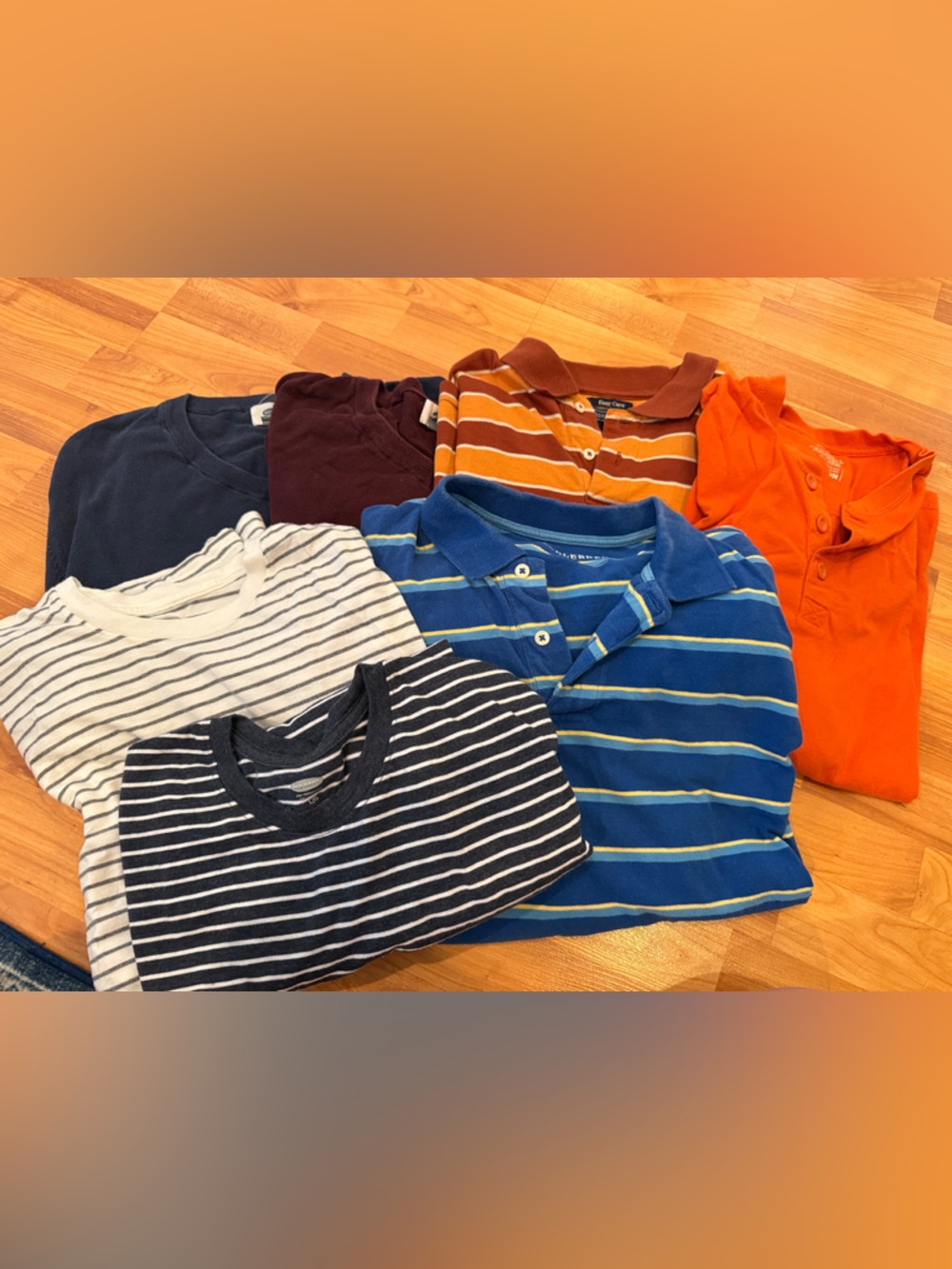 Lot of 7 men’s size large Old Navy and Saddlebreed brands long sleeve shirts